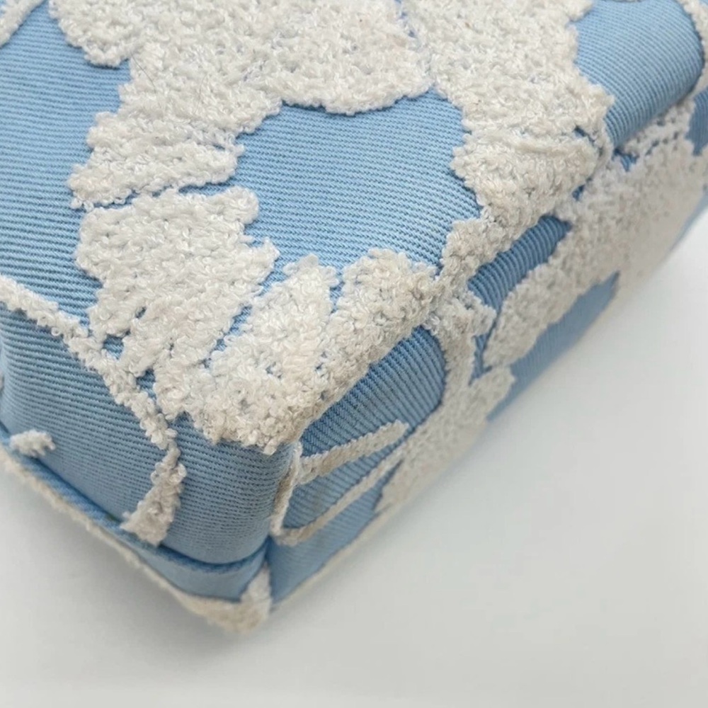 Prada Milano CELESTE BIAN SKY BLUE DRILL Blue & White Women's Bag crossbody bag - Picture 7 of 15